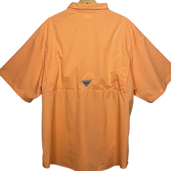 EUC Columbia Men’s PFG Tamiami ll Short/Sleeve In Coral Orange Peach Size XXL - Picture 3 of 7